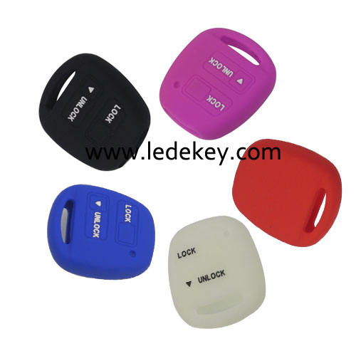 2 buttons Silicone key cover for Toyota Lexus (5 colors optional)