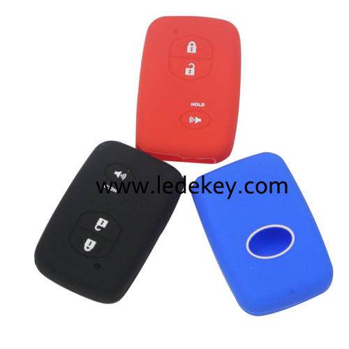 3 buttons Silicone key cover for Toyota (3 colors optional)