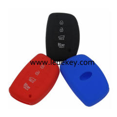 4 buttons Silicone key cover for Hyundai Kia (3 colors optional)