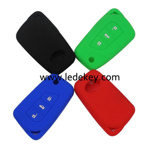 3 buttons Silicone key cover for Toyota (4 colors optional)
