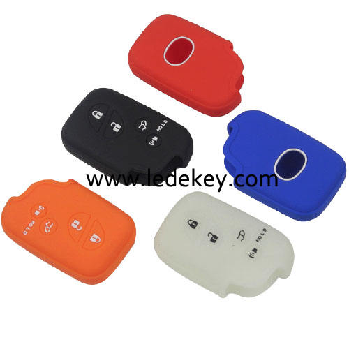 4 buttons Silicone key cover for Lexus  for Toyota (4 colors optional)