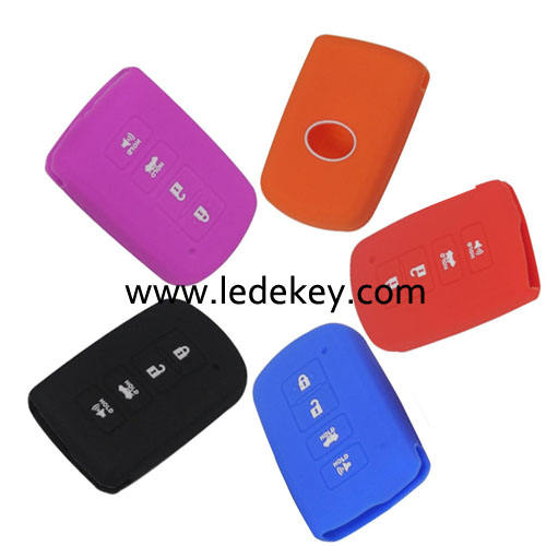 4 buttons Silicone key cover for Toyota (5 colors optional)