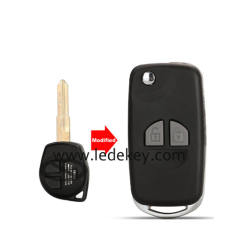 Suzuki 2 button modified folding flip remote key shell #2