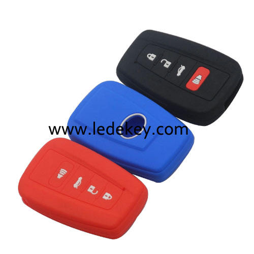 3+1 buttons Silicone key cover for Toyota (3 colors optional)