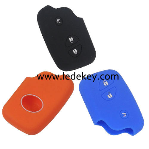 3 buttons Silicone key cover for Lexus (3 colors optional)