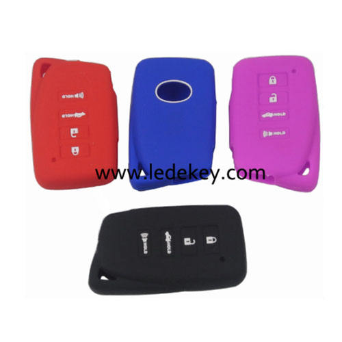 4 buttons Silicone key cover for Lexus  GX/IS/350/RX270 (4 colors optional)