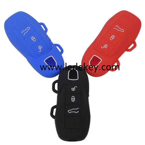 3 buttons Silicone key cover for Porsche (5 colors optional)