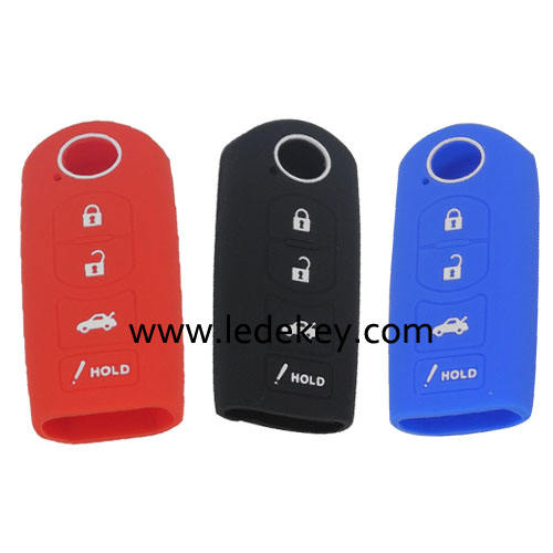 4 buttons Silicone key cover for Mazda (3 colors optional)