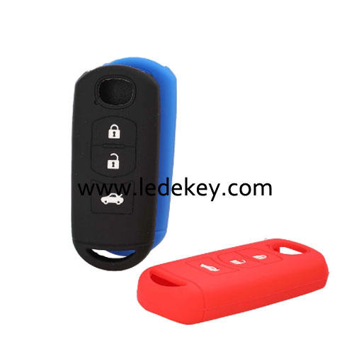 3 buttons Silicone key cover for Mazda (3 colors optional)