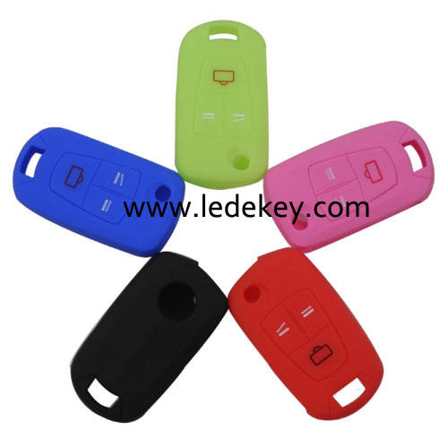 3 buttons Silicone key cover for Opel (5 colors optional)