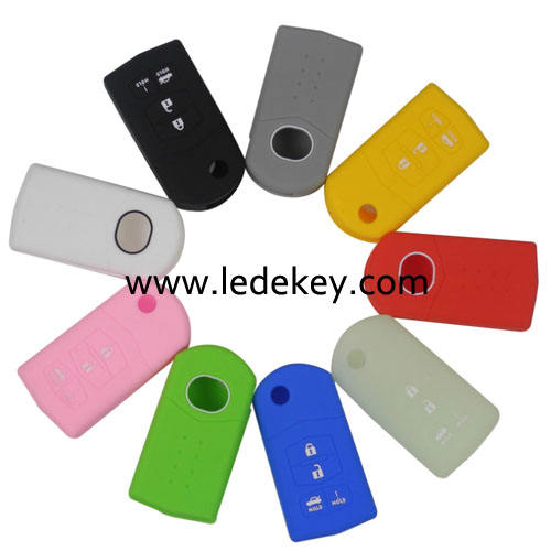 4 buttons Silicone key cover for Mazda (9 colors optional)