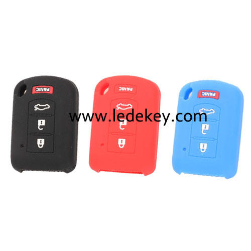 3+1 buttons Silicone key cover for Mitsubishi (3 colors optional)