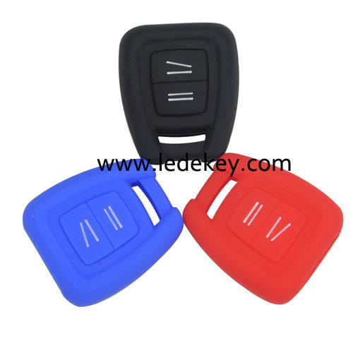 2 buttons Silicone key cover for Opel (3 colors optional)