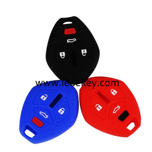 3+1 buttons Silicone key cover for Mitsubishi (3 colors optional)
