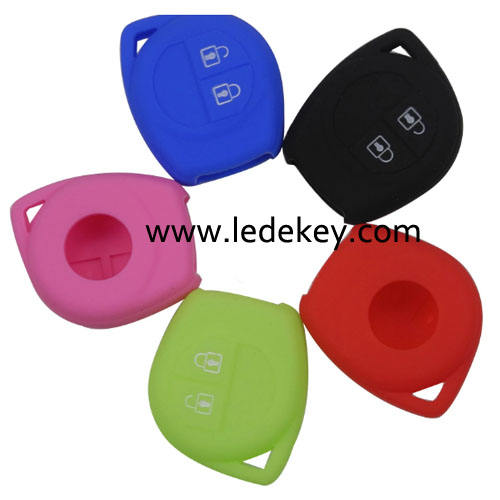 2 buttons Silicone key cover for Suzuki (5 colors optional)