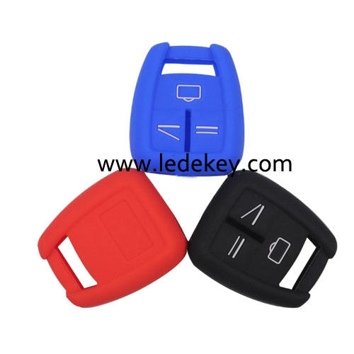 3 buttons Silicone key cover for Opel (3 colors optional)
