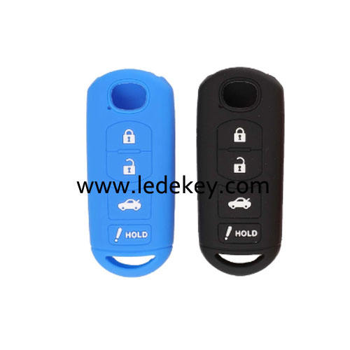4 buttons Silicone key cover for Mazda (3 colors optional)