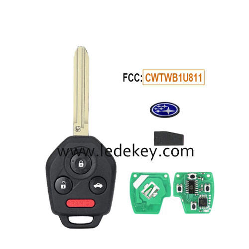 Subaru 4 button remote key with 315Mhz G chip FCC ID : CWTWB1U811