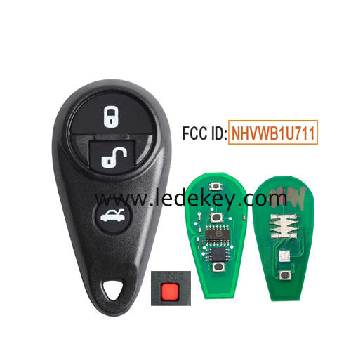 Subaru 3+1 button remote key with 315Mhz FCC ID : CWTWB1U819