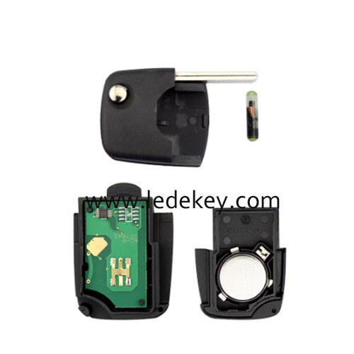 Audi 2 button remote key with 433Mhz ID48 chip FCC ID : 4D0837231R