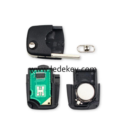 Audi 3 button remote key with 433Mhz ID48 chip FCC ID : 4D0837231A