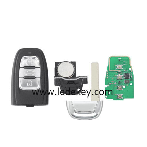 Audi 3 button smart remote key Keyless Entry with 315Mhz ID46-PCF7945 chip FCC ID : 8T0959754/C/G 8K0959754D/H/J FSK