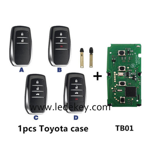 For Toyota KEYDIY TB01 Remote Smart key for Toyota LAND CRUISER/CROWN ROYAL/CROWN KLUGER/TUNDRA with 8A chip Support Board 0020 please choose key case style