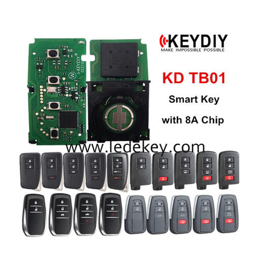 KEYDIY TB01 Smart Key Universal Remote Control With 8A chip with key shell