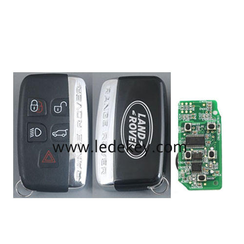 For Landrover Evoque Discovery4 Sport Range Rover 5 Button Smart Key Keyless Go with 433Mhz ID49 chip FCCID：KOBJTF10A