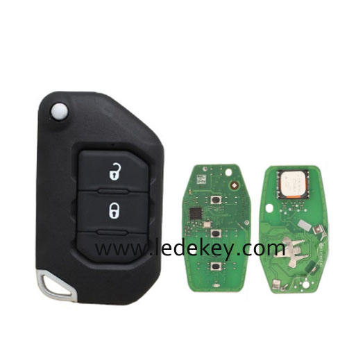 Jeep Wrangler 2 button Keyless Go smart remote key with logo with 433Mhz 4A / PCF7939M Chip FCC ID: OHT1130261