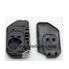 4 button Jeep Wrangler Gladiator Flip Remote Key Shell SIP22 Blade with logo