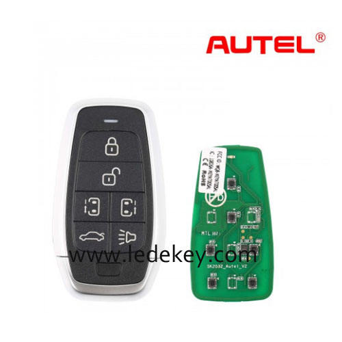 AUTEL IKEYAT006BL 6 Buttons Universal Smart Key with Left & Right Doors, Trunk Buttons