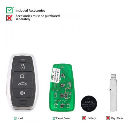 AUTEL IKEYAT004CL 4 Buttons Universal Smart Key