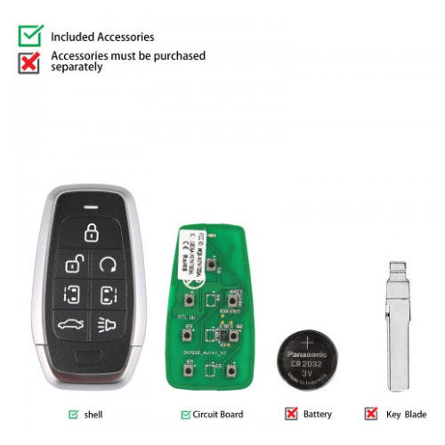 AUTEL IKEYAT007AL 7 Buttons Independent Universal Smart Key