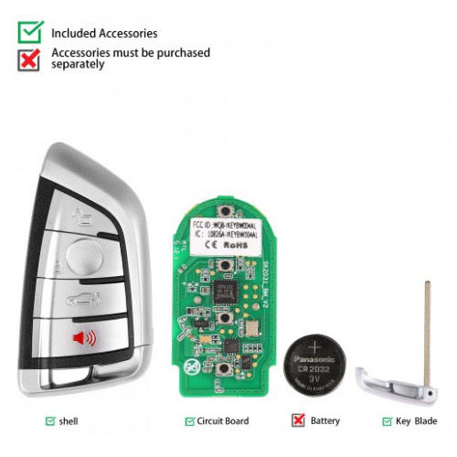 AUTEL IKEYBW004AL BMW 4 Buttons Universal Smart Key