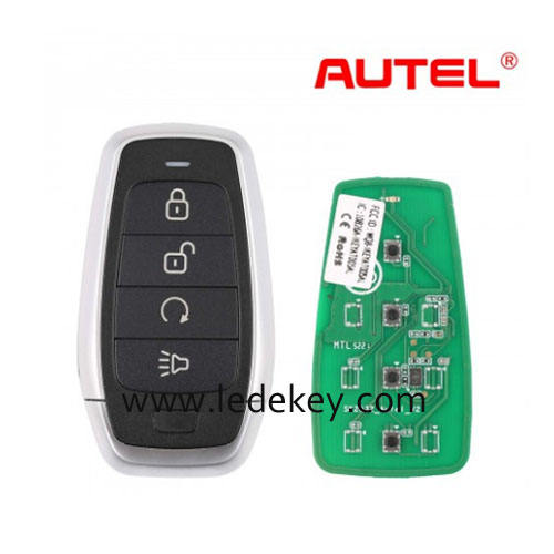 AUTEL IKEYAT004BL 4 Buttons Universal Smart Key with Remote Start Button