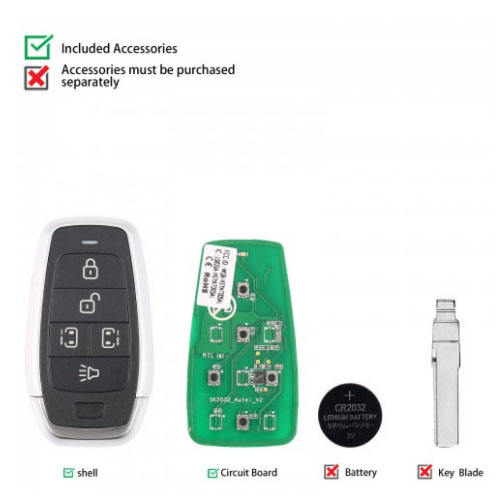 AUTEL IKEYAT005CL 5 Buttons Universal Smart Key with Left & Right Doors Buttons