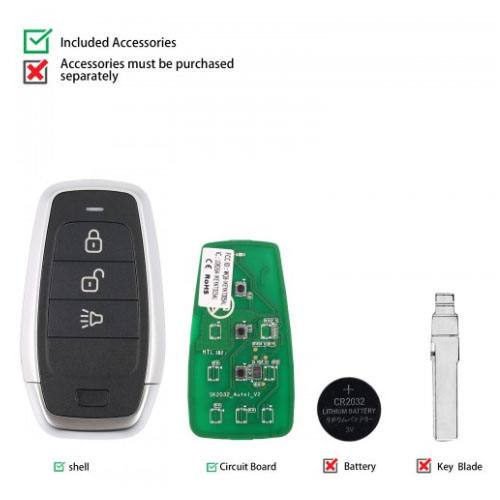 AUTEL IKEYAT003AL 3 Buttons Independent Universal Smart Key