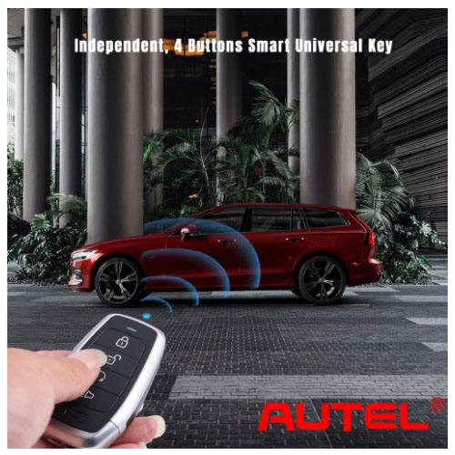 AUTEL IKEYAT004BL 4 Buttons Universal Smart Key with Remote Start Button