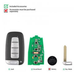 AUTEL IKEYHY004AL Hyundai 4 Buttons Universal Smart Key