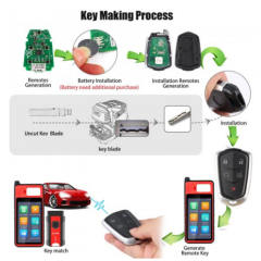 AUTEL IKEYGM005AL GM Cadillac 5 Buttons Universal Smart Key