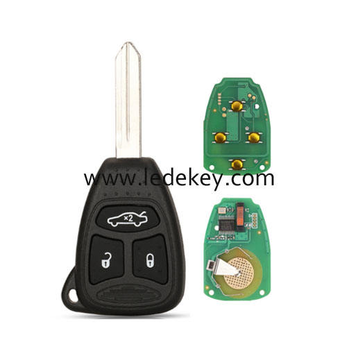 Chrysler Jeep Dodge RAM 3 button remote key 433Mhz ID46-PCF7941 chip FCCID: KOBDT04A