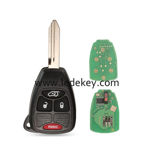 Chrysler Jeep Dodge RAM 3+1 button remote key 433Mhz ID46-PCF7941 chip FCCID: CE0888