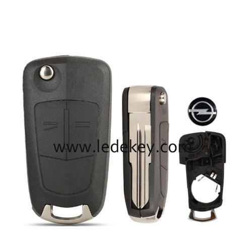 Opel 2 button Folding  Flip Remote Key Shell with Left blade