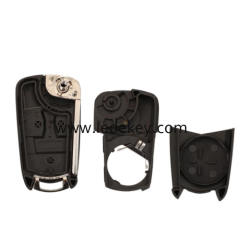 Opel 3 button Folding  Flip Remote Key Shell with HU43 blade