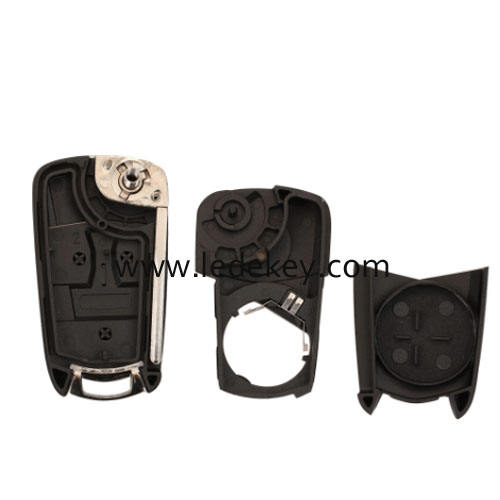 Opel 3 button Folding  Flip Remote Key Shell with HU43 blade
