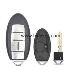 Nissan 5 button smart key shell with Right battery clamp No logo