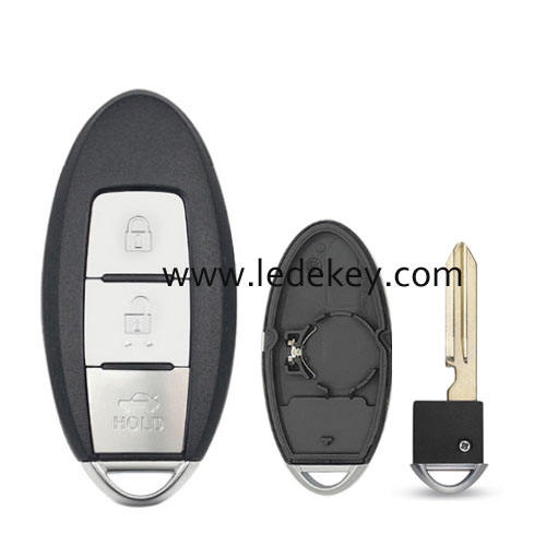 Infiniti 3 button smart key shell with Left battery clamp No logo (have slot place on side)