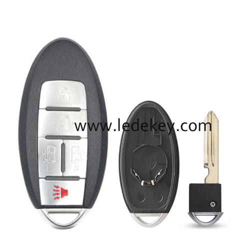 Infiniti 4+1 button smart key shell with Middle battery clamp No logo