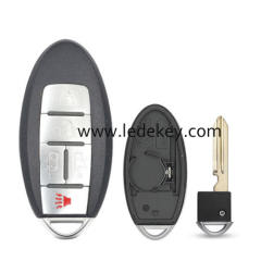 Infiniti 4+1 button smart key shell with Right battery clamp No logo